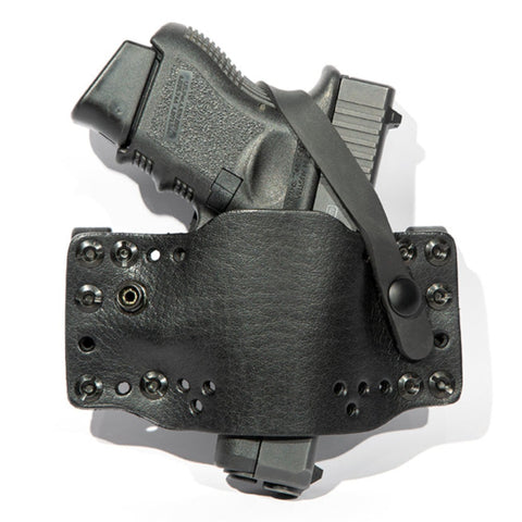 CrossTech-Leather-Gun-Holster-Black-Strap-In-Use